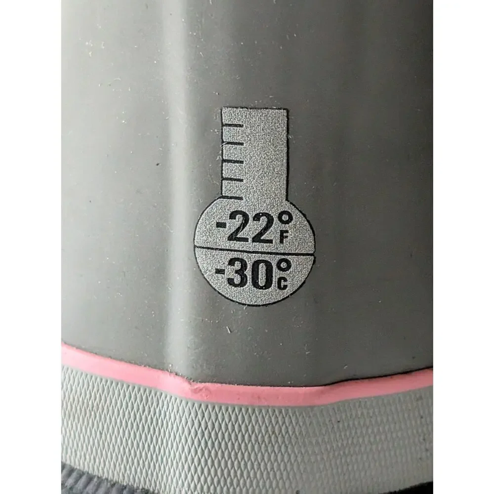 BOGS K Grasp Waterproof Rain Snow Boots Stripes‎ Gray Stripes Youth 6